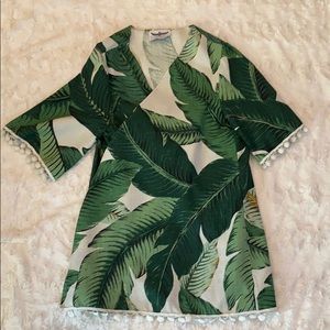 Vintage beach coverup with tassels by Spirtandsoul